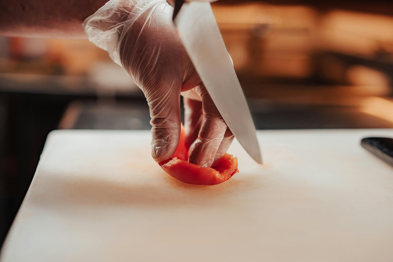 Chopping vegetables - latex gloves - silicone gloves