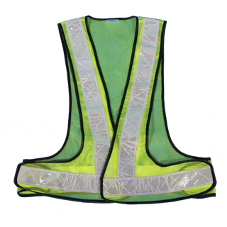 Lime Reflective BIB with Velcro (Mesh Material)