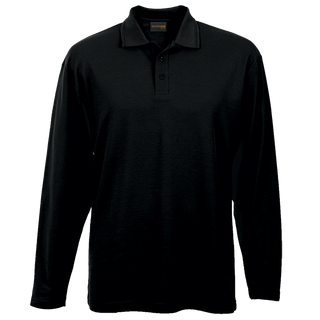 175g Pique Knit Long Sleeve Golfer Mens