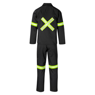 Trade Polycotton Conti Suit - Reflective Arms, Legs & Back - Yellow Tape
