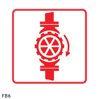 Sprinkler Stop Valve safety sign (FB6)
