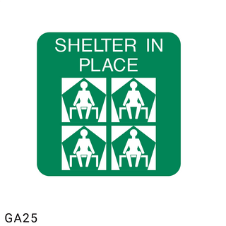 Shelter In Place safety sign (GA25)