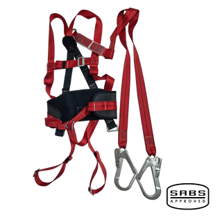 Pinnacle Alpha Double Lanyard Full Body Harness Scaffold Hook With Kidney Support