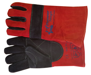 Pioneer Tough Black/Red Air Cusioned Welding Glove 35Cm-Gloves-Welding Gloves South Africa | Best Welding Gloves | Leather Safety Gloves-Supply Shop