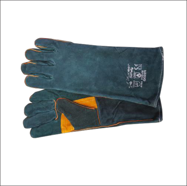 Pioneer 8" Green Lined Elbow Length With Reinforced Palm