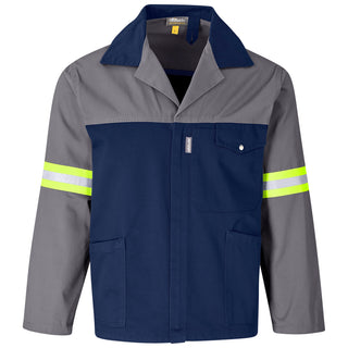 Site Premium Two-Tone Poly Cotton Jacket -Reflective Arms & Back