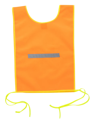 Orange Reflective Solid Material Bib