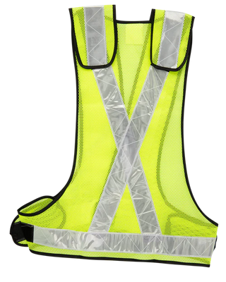 Lime Refective Bib With Adjustable Velcro Attatch Mining Style