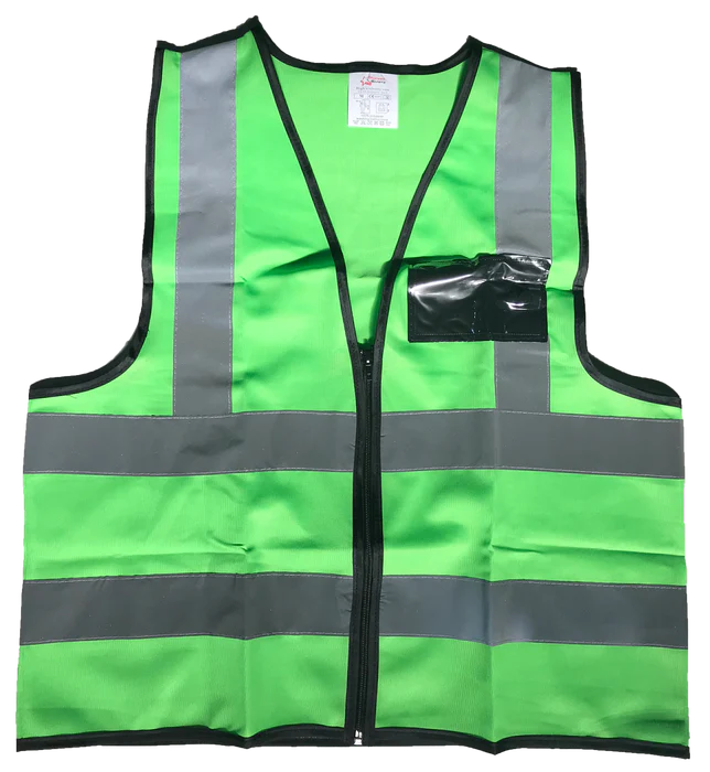 Pioneer®Emerald Green Reflective Vest With Zip & Id Pouch | Supply