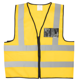 Pioneer®Yellow Reflective Vest With Zip & Id Pouch
