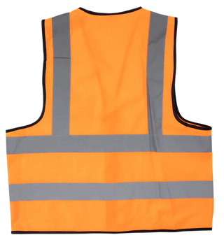 Pioneer®Orange Reflective Vest With Zip & Id Pouch