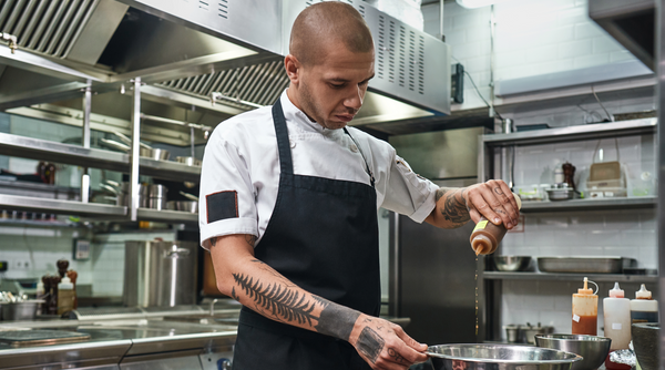 Chef busy in the kitchen - chef attire - chef clothing