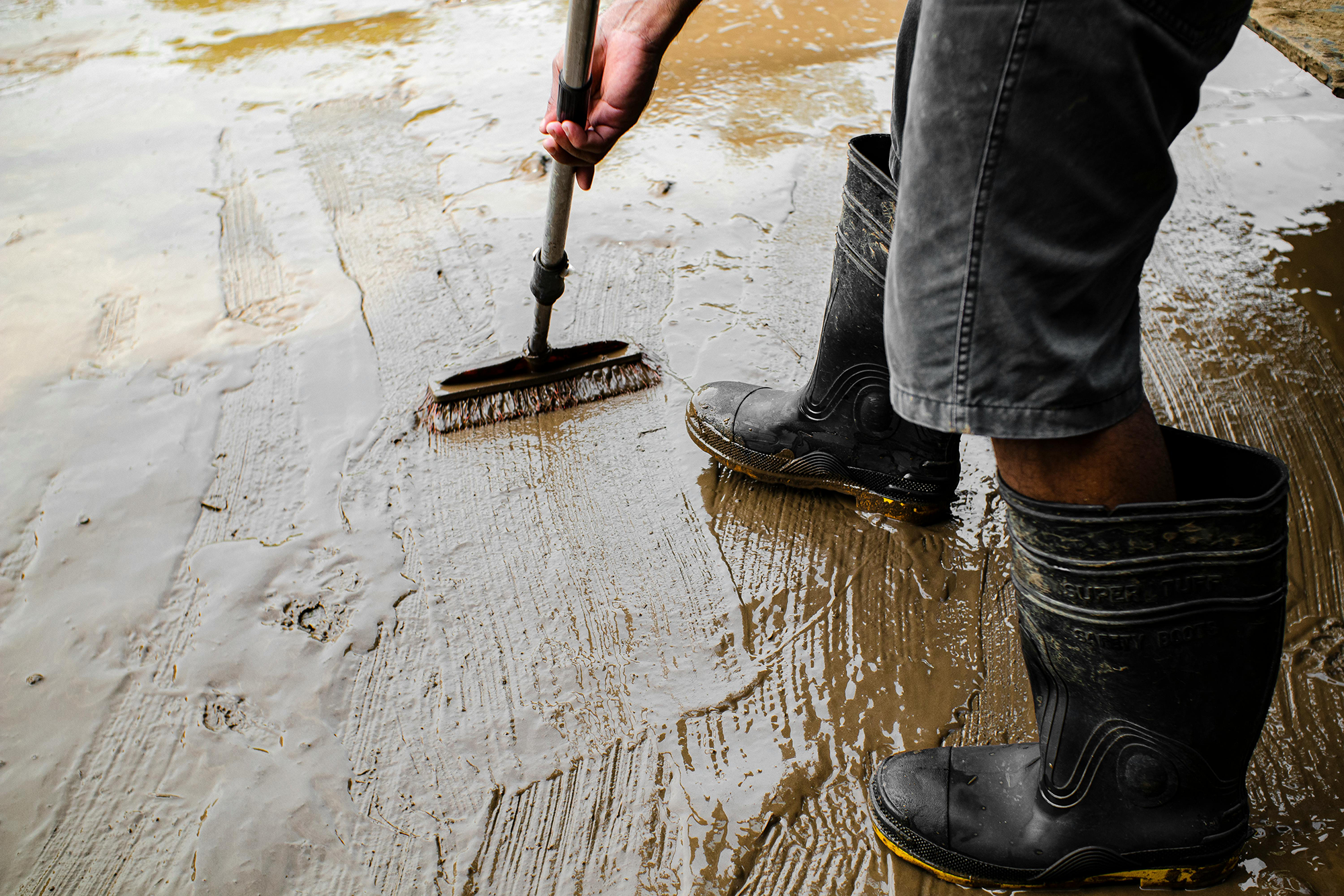 Gumboots being put to work - Gumboots - safety gumboots