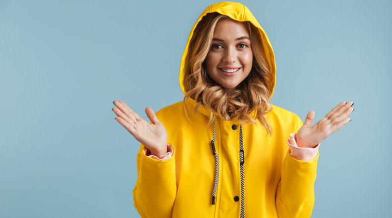 Ladies yellow rain jacket - ladies rain jackets - rain jacket