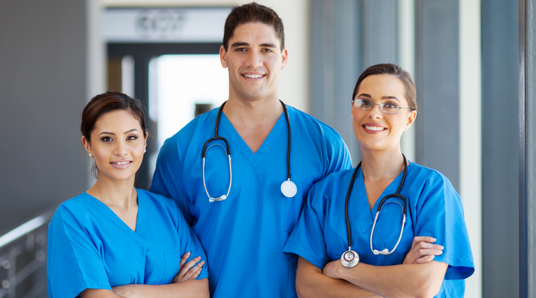 Medical professionals wearing scrubs - scrubs clothing - medical scrubs