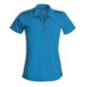Ladies’ Vector Polo - Cyan/Graphite -  End Of Range