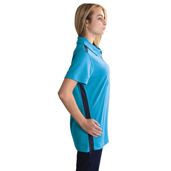 Ladies’ Vector Polo - Cyan/Graphite -  End Of Range
