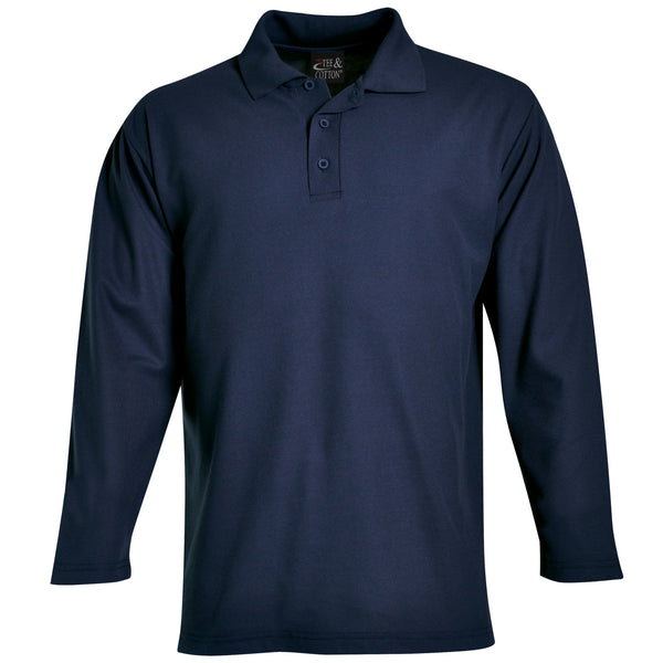 Long Sleeve Pique Knit Polo