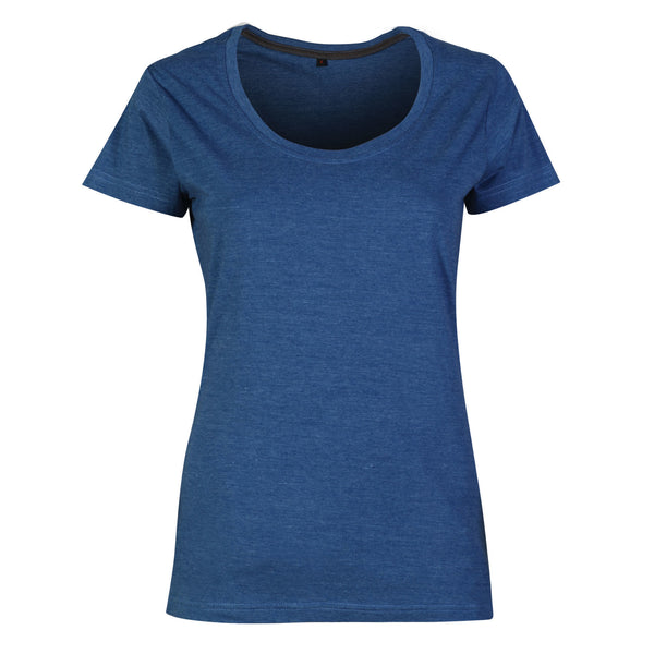 Ladies’ 150g Fashion Fit T-Shirt  - Mid Blue Melange - While Stocks Last
