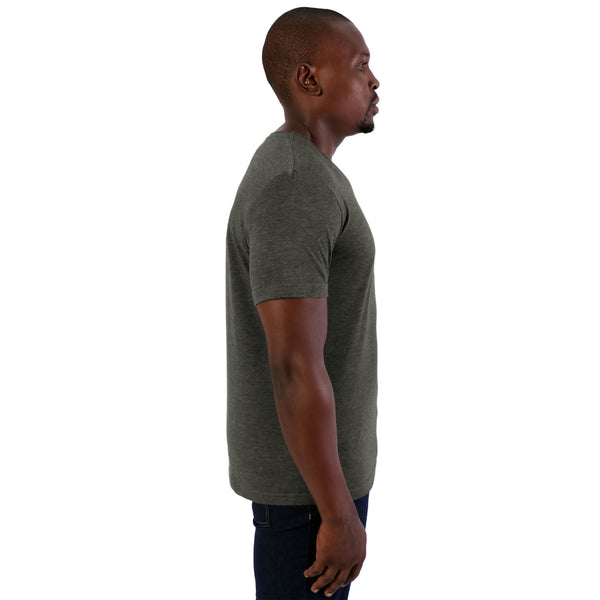 140g Urban Lifestyle V-Neck T-Shirt  -  Army green melange - While Stocks Last