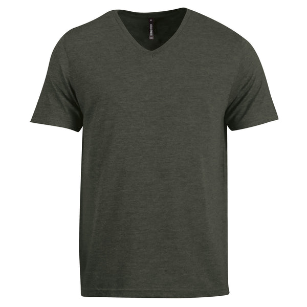 140g Urban Lifestyle V-Neck T-Shirt  -  Army green melange - While Stocks Last
