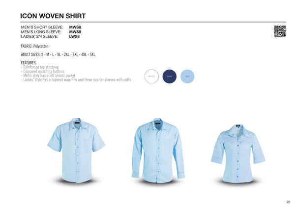 Icon Woven Shirt Short Sleeve - Navy - While Stocks Last