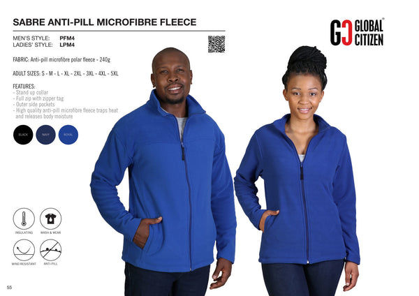 Ladies' Sabre Anti-pill Microfibre Fleece - Light Navy - While Stocks Last
