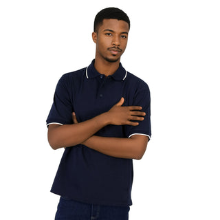 Pencil Stripe Golfer - Navy/white