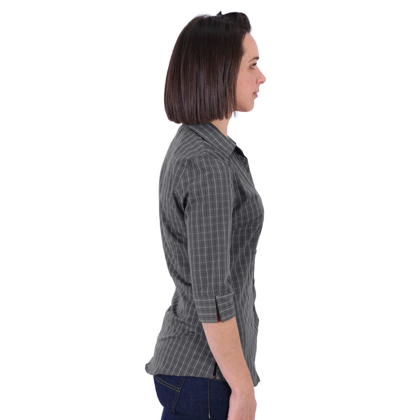 Donna Blouse 3/4 Sleeve - Check 3 - End Of Range
