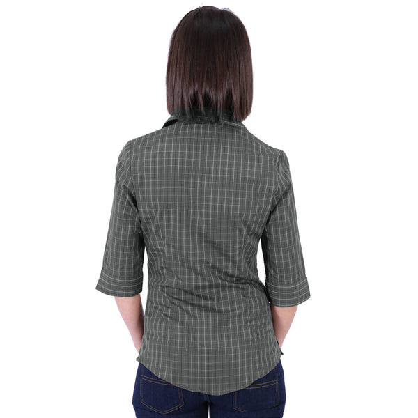 Donna Blouse 3/4 Sleeve - Check 3 - End Of Range