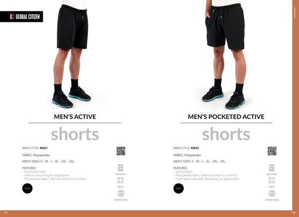 Men's Active Shorts - Black - End Of Range