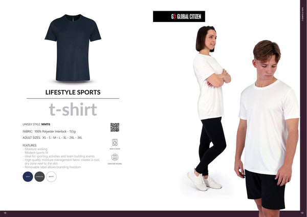 Unisex Lifestyle Sports T-Shirt - Navy