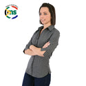 Donna Blouse 3/4 Sleeve - Check 3 - End Of Range