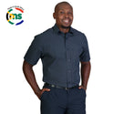Matthew Shirt Short Sleeve - Check 1 - Navy