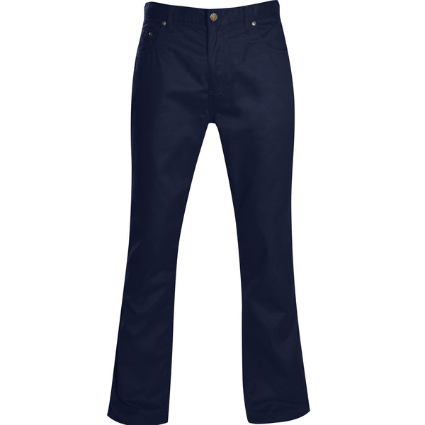 5 Pocket Polycotton Chino Pants - Navy - End Of Range