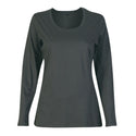 Ladies’ 150g Fashion Fit T-Shirt - long sleeve - Charcoal - End Of Range
