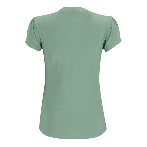 Emma  Blouse - Short Sleeve - Sage Green - End Of Range