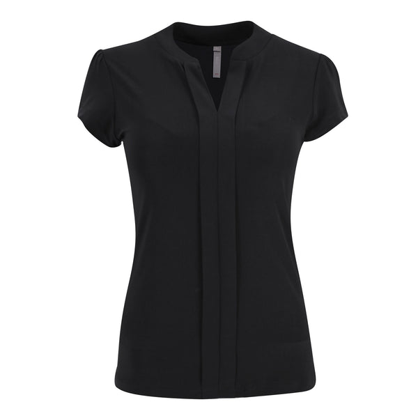 Emma  Blouse - Short Sleeve - Black - End of Range