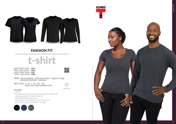 Ladies’ 150g Fashion Fit T-Shirt - Charcoal - End Of Range