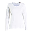 Ladies’ 150g Fashion Fit T-Shirt - long sleeve -White - End Of Range