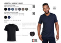 140g Urban Lifestyle V-Neck T-Shirt - Mid grey melange - End Of Range