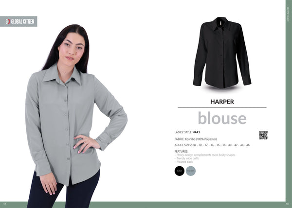 Harper Blouse - Navy - End Of Range