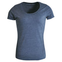 Ladies’ 150g Fashion Fit T-Shirt - Ash navy melange - End of range