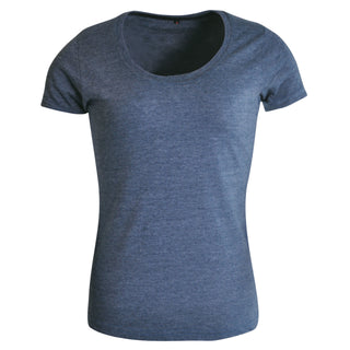 Ladies’ 150g Fashion Fit T-Shirt - Ash navy melange - End of range