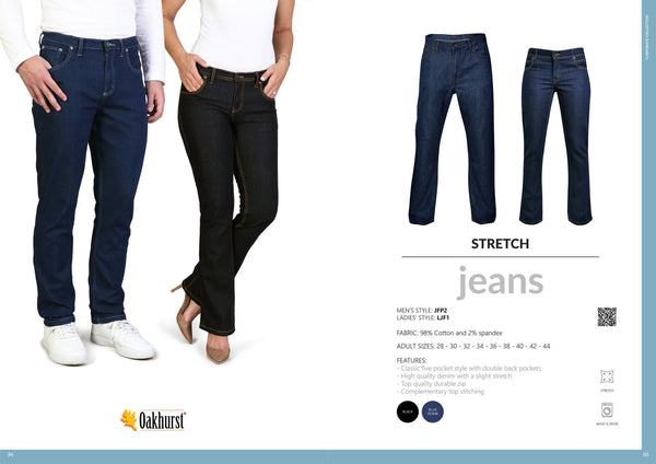 Men's Stretch Jeans - 5 pocket - Black - End Of Range