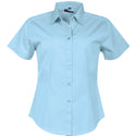 Ladies’ Classic Woven Shirt Short Sleeve - Sky - End Of Range