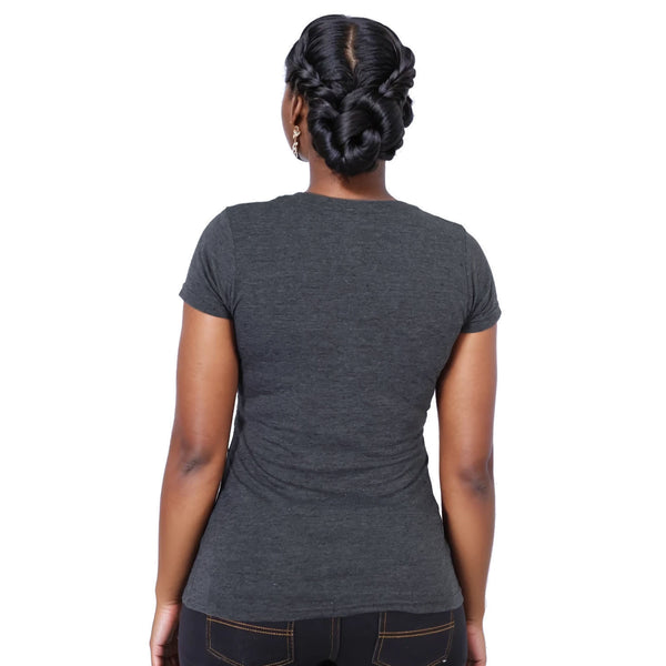Ladies’ 150g Fashion Fit T-Shirt - Graphite Melange - End Of Range