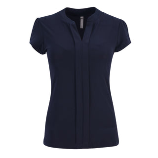 Emma  Blouse - Short Sleeve - Navy - End Of Range