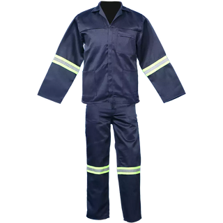 Navy Blue Conti Suit (2 piece) Polycotton With Reflective Tape