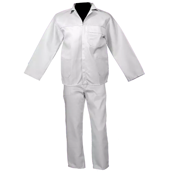 White Conti Suit ( 2 piece )  Poly cotton